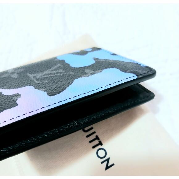 RARE Louis Vuitton Pocket Organizer Wallet Mens Sunrise Monogram Eclipse - Picture 3 of 16